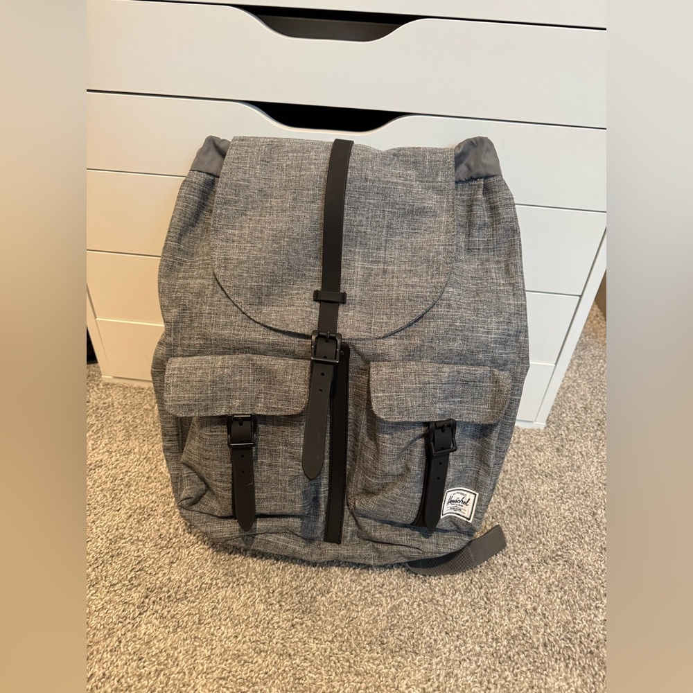gray herschel backpack